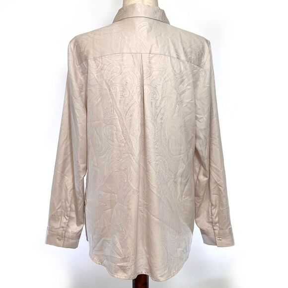 Chico's Size Medium Paisley Button-Up Blouse - Picture 5 of 8